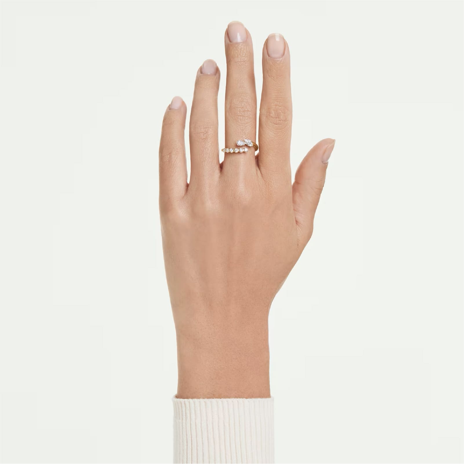 Anello aperto Swarovski Mesmera lega oro e cristalli 12