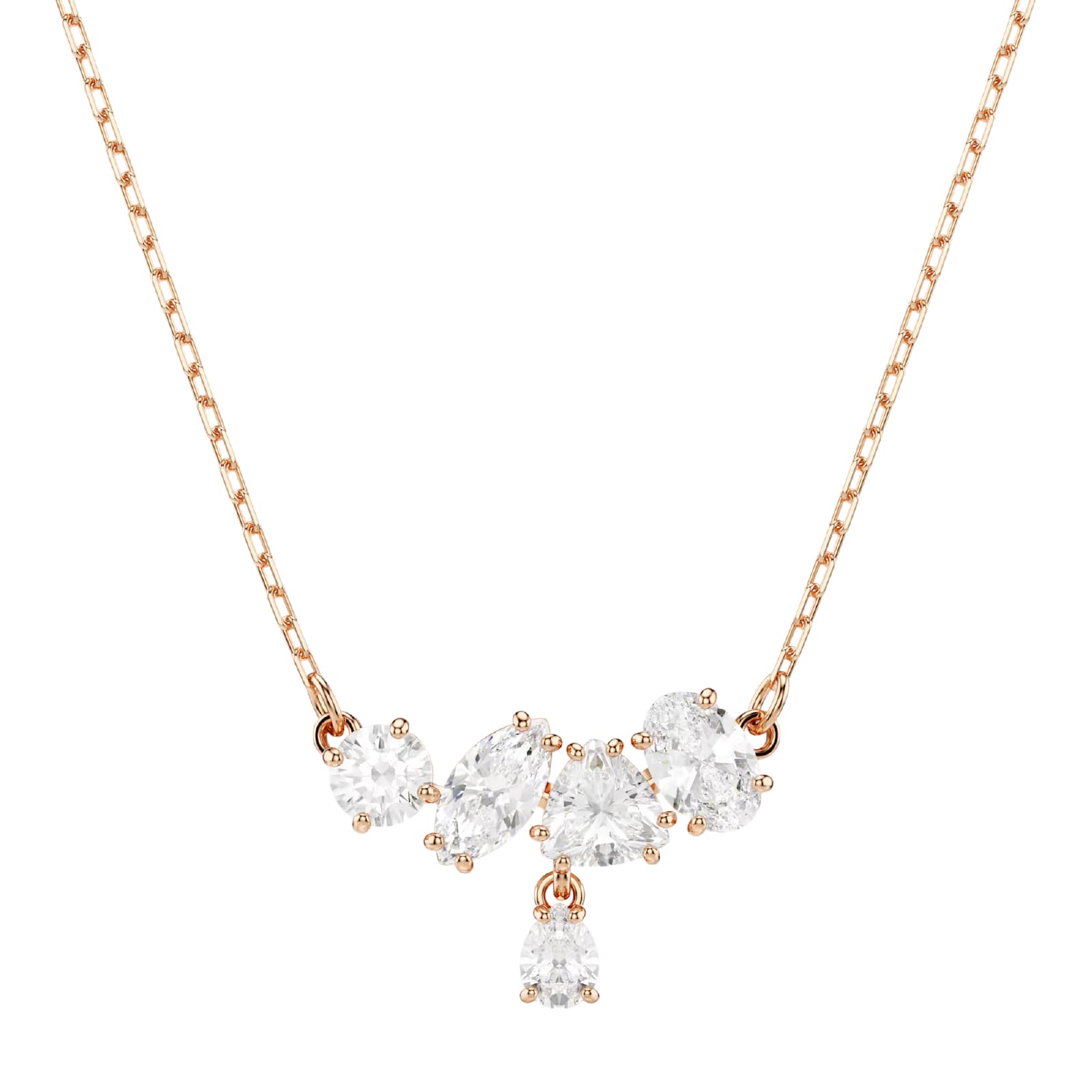 Collana catena Swarovski Mesmera lega oro rosa e zirconi MISURA UNICA