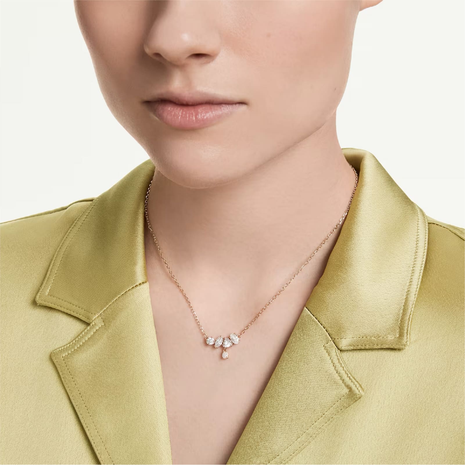 Collana catena Swarovski Mesmera lega oro rosa e zirconi MISURA UNICA