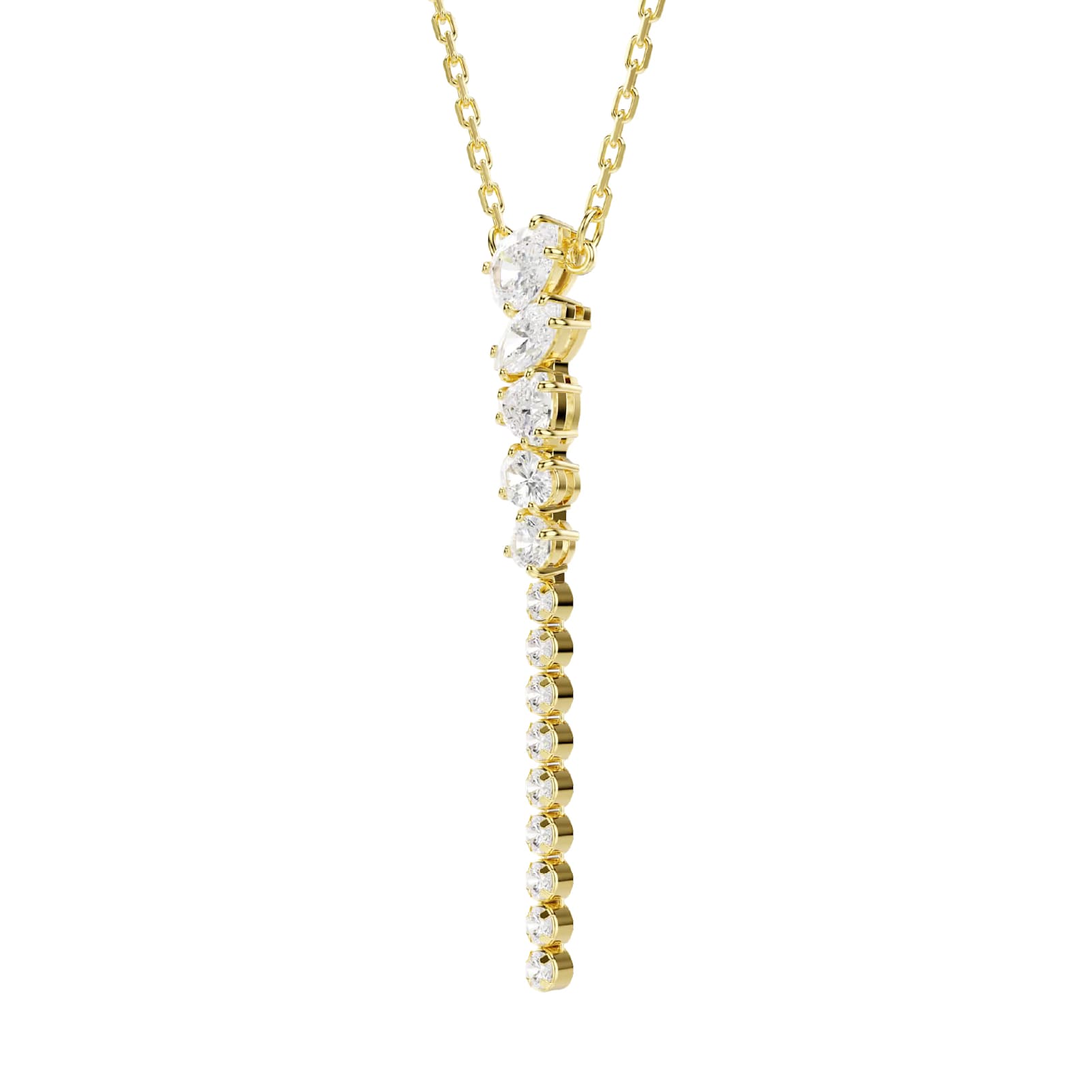 Collana pendente Swarovski Mesmera lega dorata e zirconi MISURA UNICA