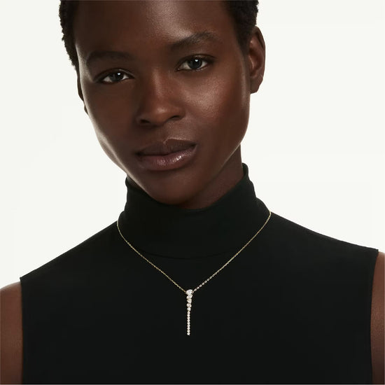 Collana pendente Swarovski Mesmera lega dorata e zirconi MISURA UNICA