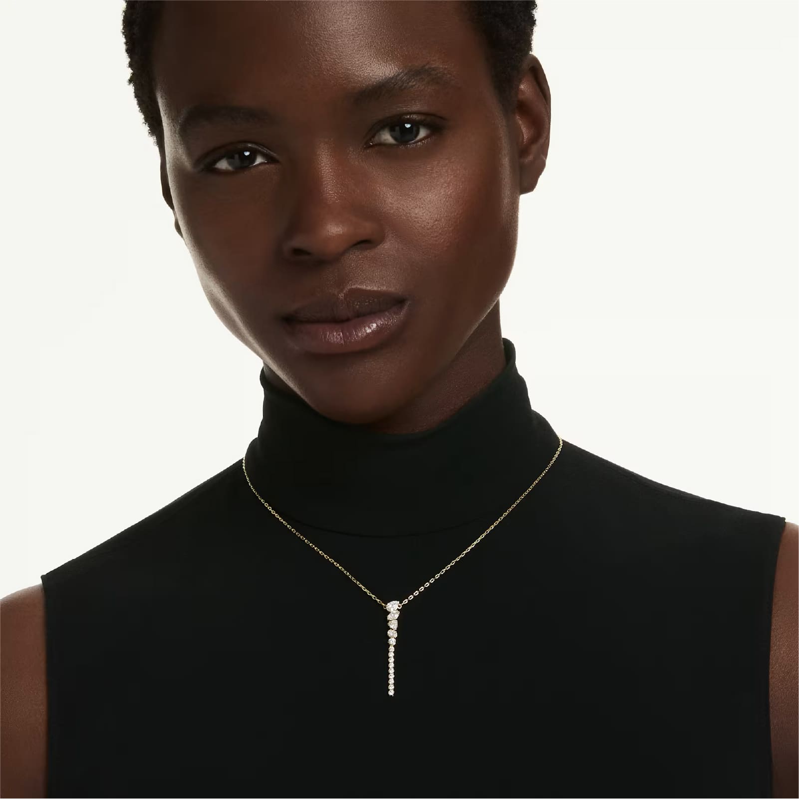 Collana pendente Swarovski Mesmera lega dorata e zirconi MISURA UNICA