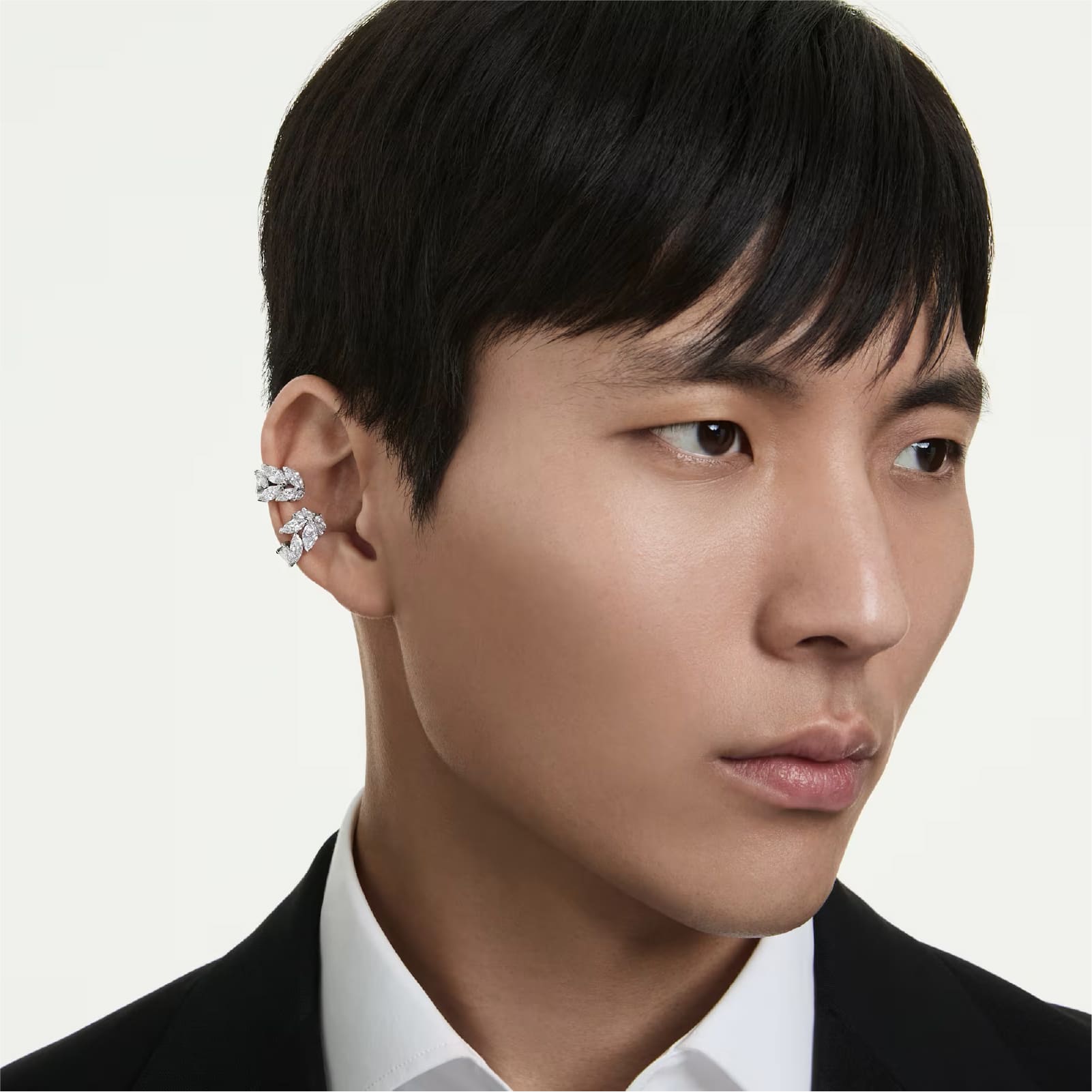 Orecchini ear cuff Swarovski Mesmera lega argento e zirconi MISURA UNICA