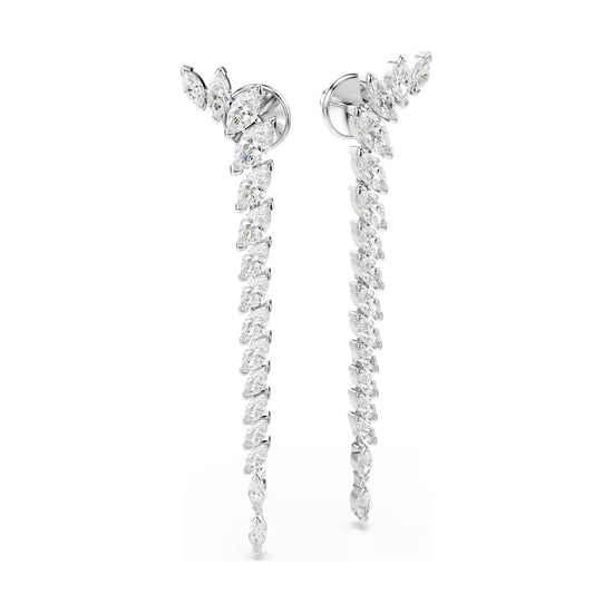 Orecchini pendenti Swarovski Mesmera lega argento e zirconi MISURA UNICA