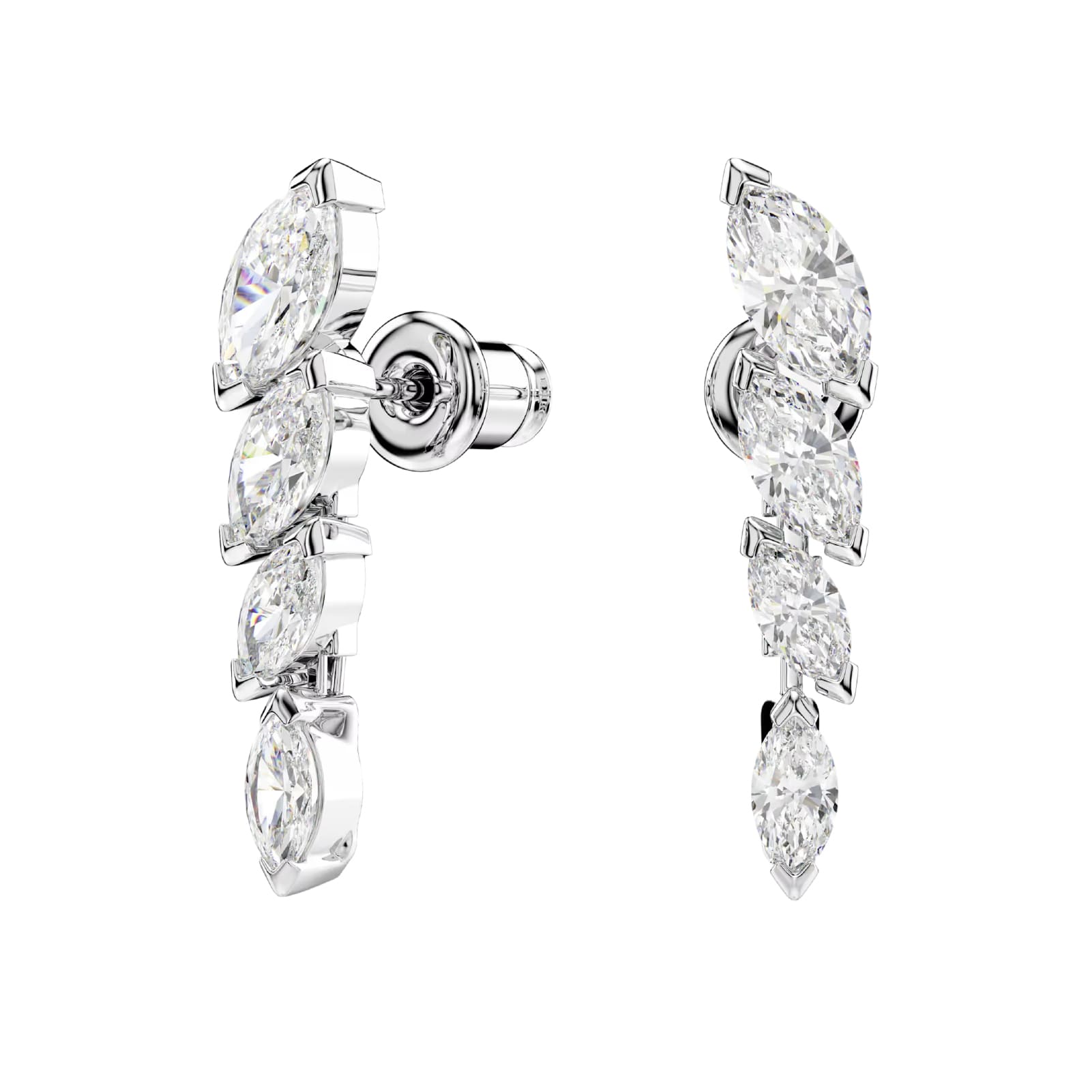 Orecchini lobo Swarovski Mesmera lega argento e zirconi MISURA UNICA