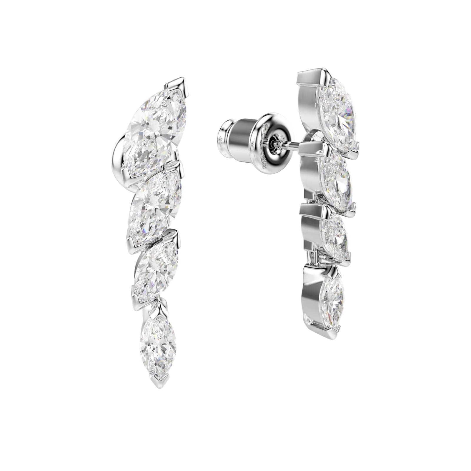 Orecchini lobo Swarovski Mesmera lega argento e zirconi MISURA UNICA