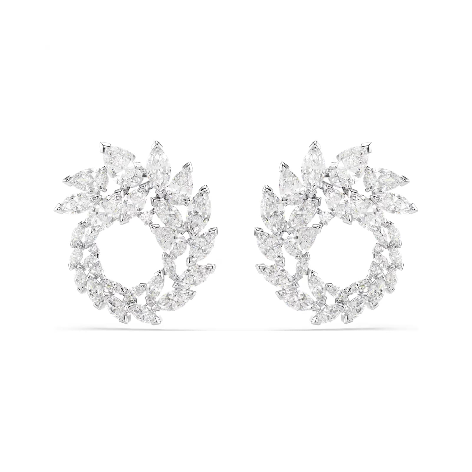 Orecchini Swarovski Mesmera lega argento e zirconi cerchio MISURA UNICA