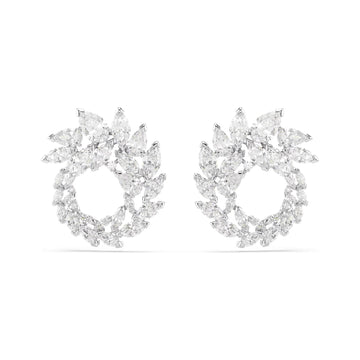 Orecchini Swarovski Mesmera lega argento e zirconi cerchio MISURA UNICA