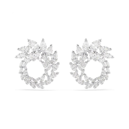 Orecchini Swarovski Mesmera lega argento e zirconi cerchio MISURA UNICA