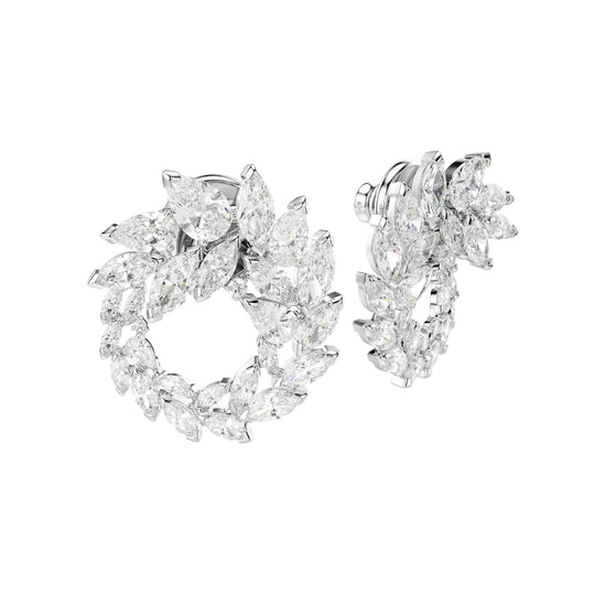 Orecchini Swarovski Mesmera lega argento e zirconi cerchio MISURA UNICA