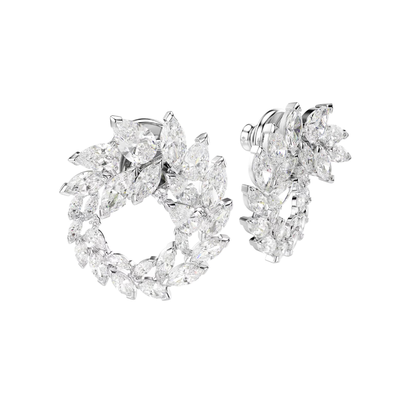 Orecchini Swarovski Mesmera lega argento e zirconi cerchio MISURA UNICA