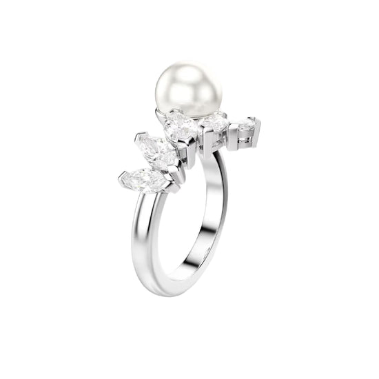Anello Swarovski Mesmera lega argento zirconi e perla 15