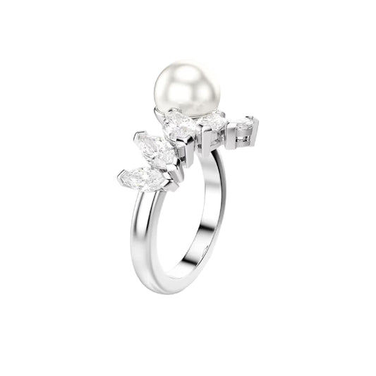 Anello Swarovski Mesmera lega argento zirconi e perla 15