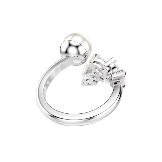 Anello Swarovski Mesmera lega argento zirconi e perla 15