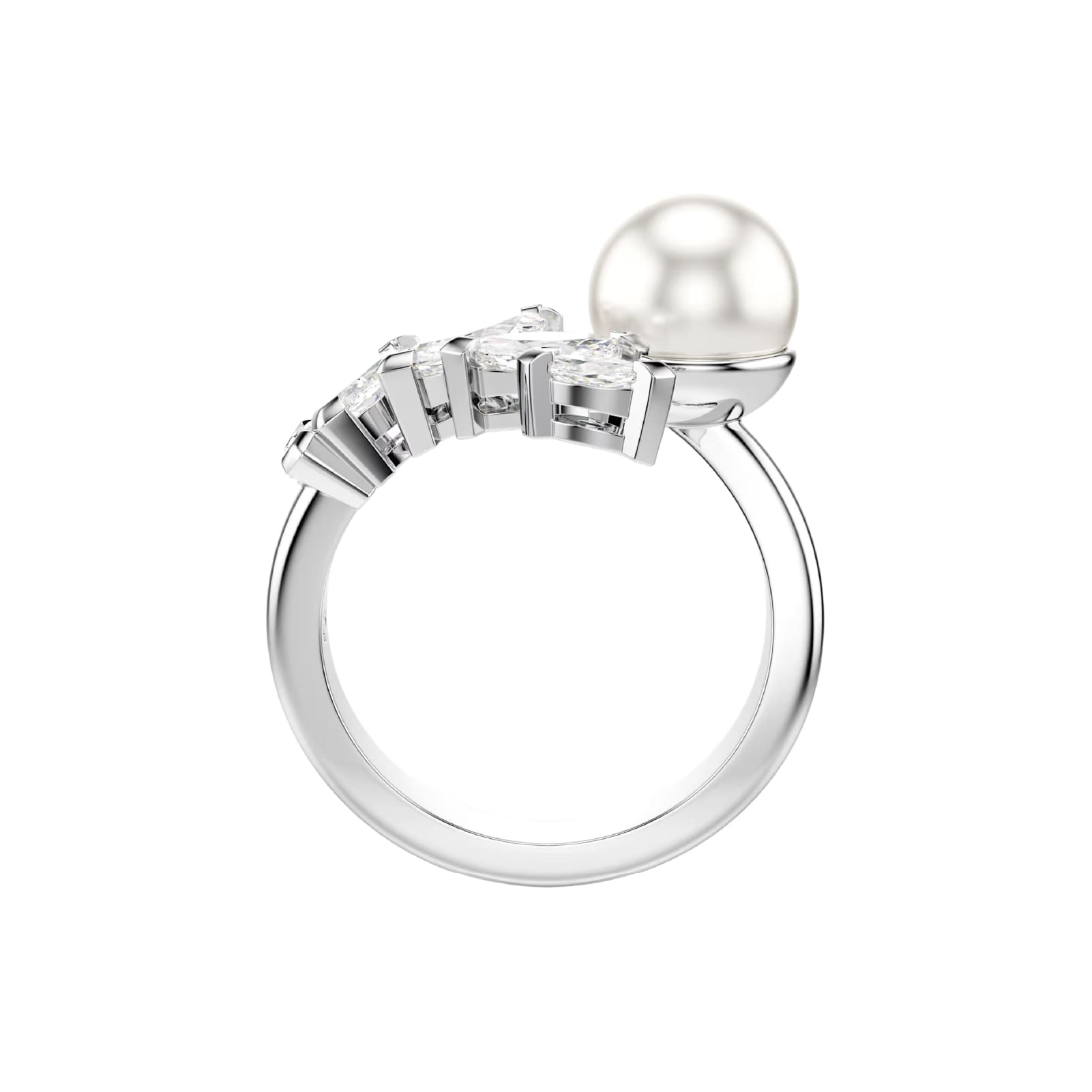 Anello Swarovski Mesmera lega argento zirconi e perla 15