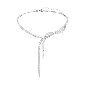 Collana a Y rigida Swarovski Mesmera con zirconi bianchi MISURA UNICA