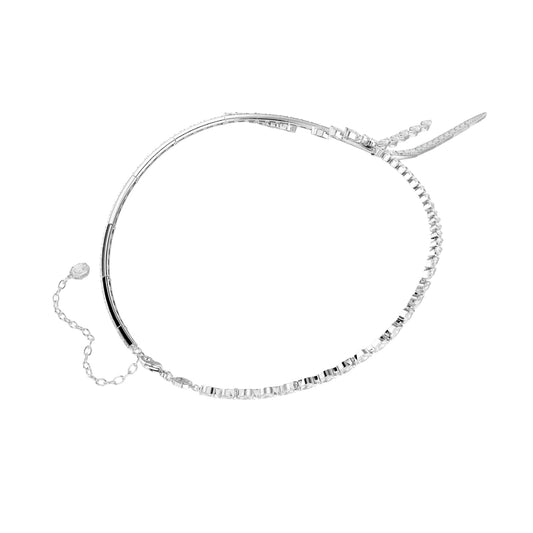 Collana a Y rigida Swarovski Mesmera con zirconi bianchi MISURA UNICA