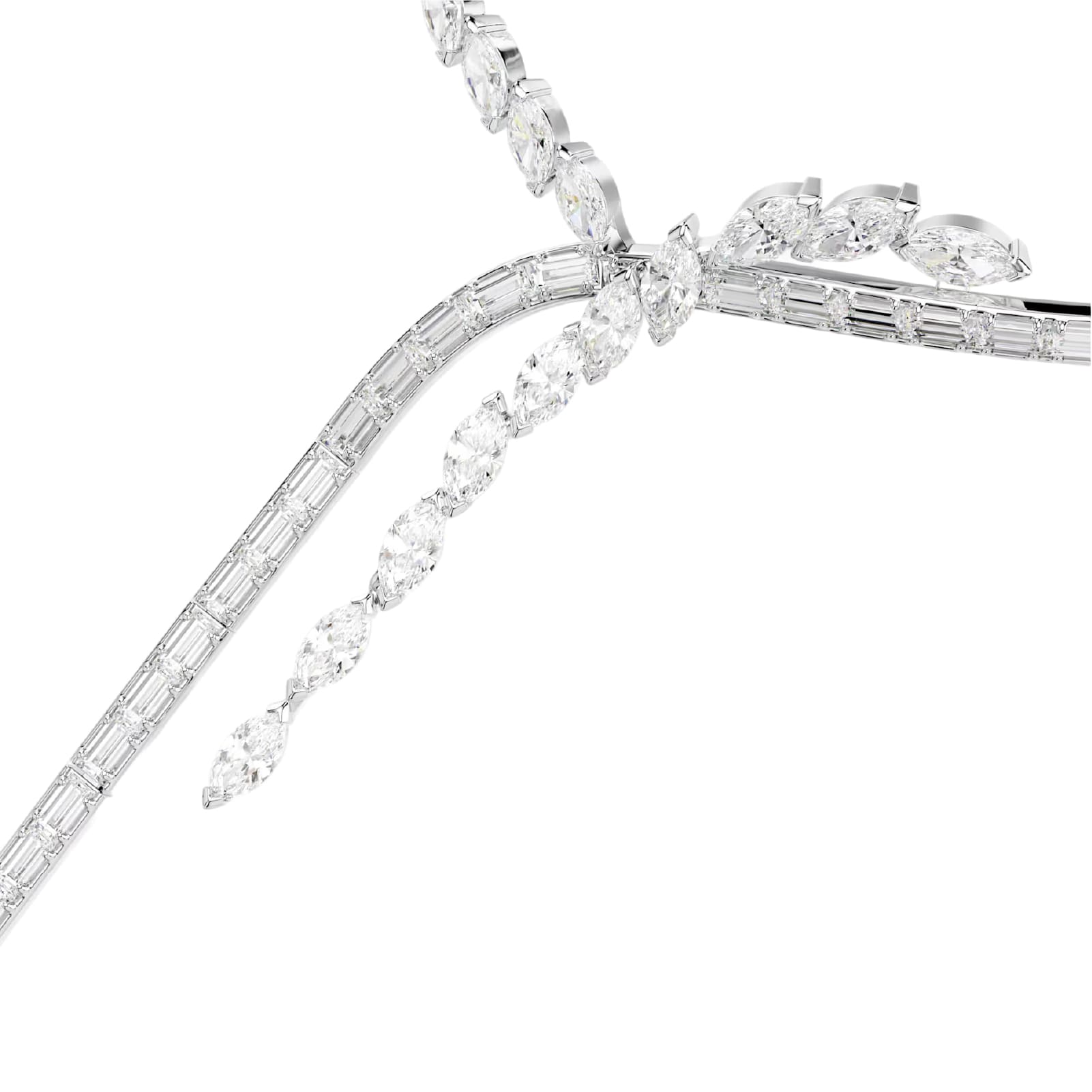 Collana a Y rigida Swarovski Mesmera con zirconi bianchi MISURA UNICA