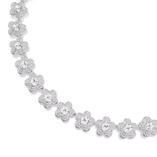 Collana girocollo Ariana Grande x Swarovski con fiori bianchi MISURA UNICA