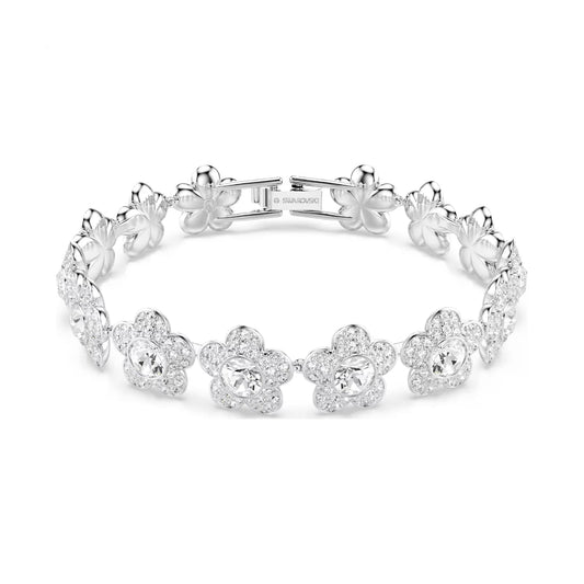Bracciale rigido Ariana Grande x Swarovski con fiori bianchi 20,9 cm