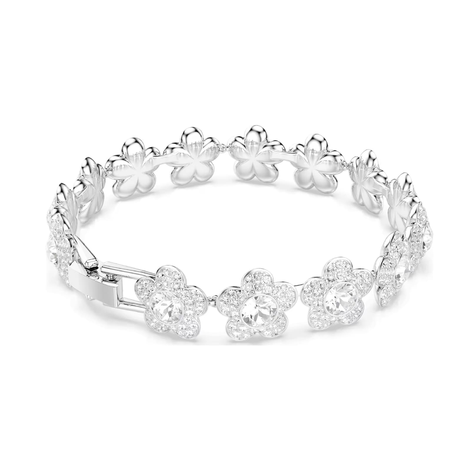 Bracciale rigido Ariana Grande x Swarovski con fiori bianchi 20,9 cm