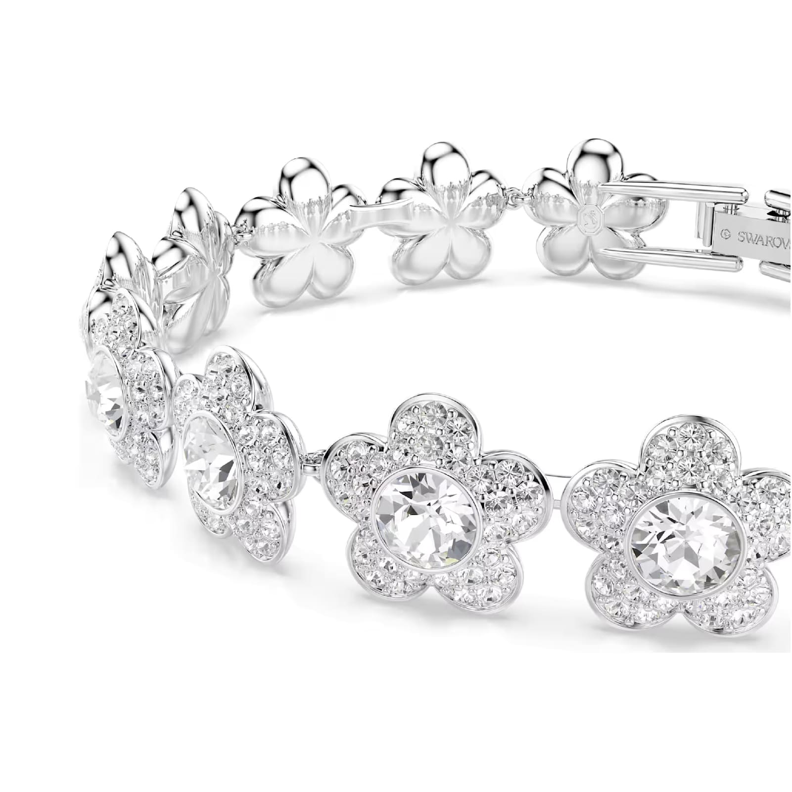 Bracciale rigido Ariana Grande x Swarovski con fiori bianchi 20,9 cm