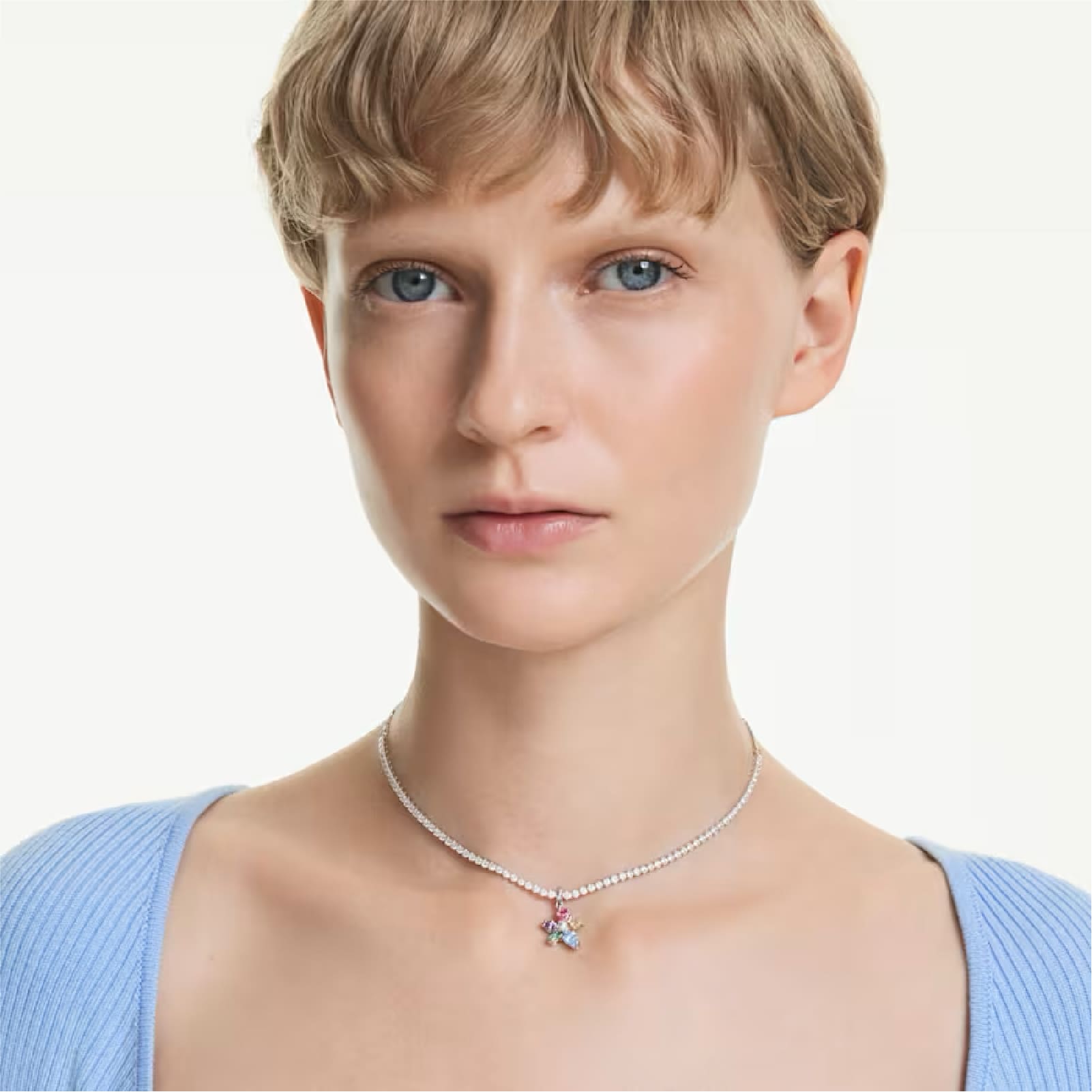 Collana girocollo Ariana Grande x Swarovski fiore multicolor MISURA UNICA