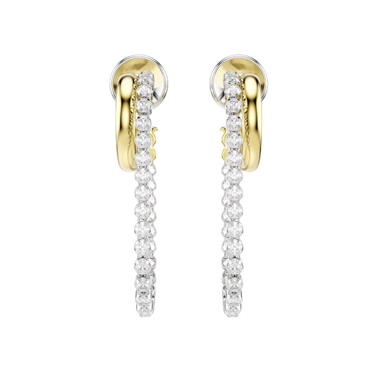Orecchini pendenti Swarovski Hyperbola zirconi bianchi MISURA UNICA