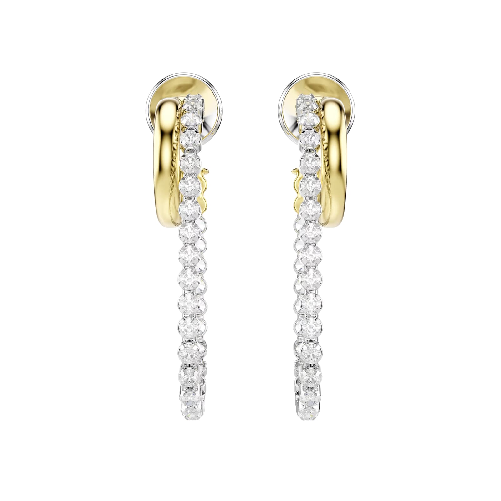 Orecchini pendenti Swarovski Hyperbola zirconi bianchi MISURA UNICA