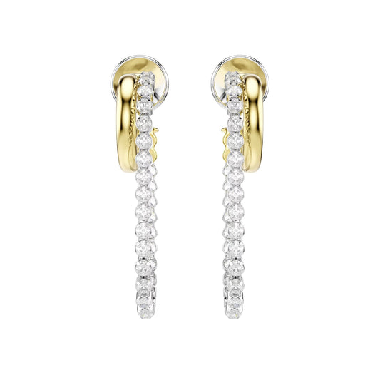 Orecchini pendenti Swarovski Hyperbola zirconi bianchi MISURA UNICA