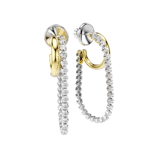 Orecchini pendenti Swarovski Hyperbola zirconi bianchi MISURA UNICA