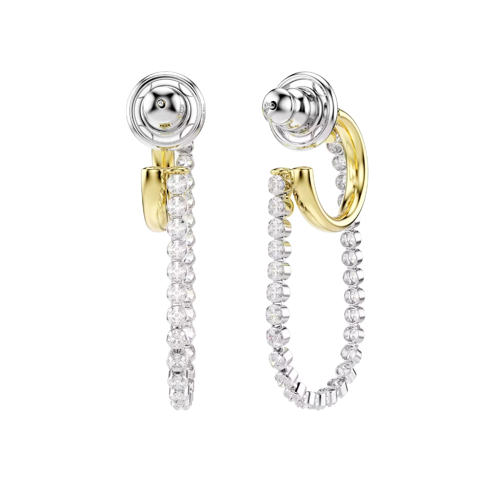 Orecchini pendenti Swarovski Hyperbola zirconi bianchi MISURA UNICA