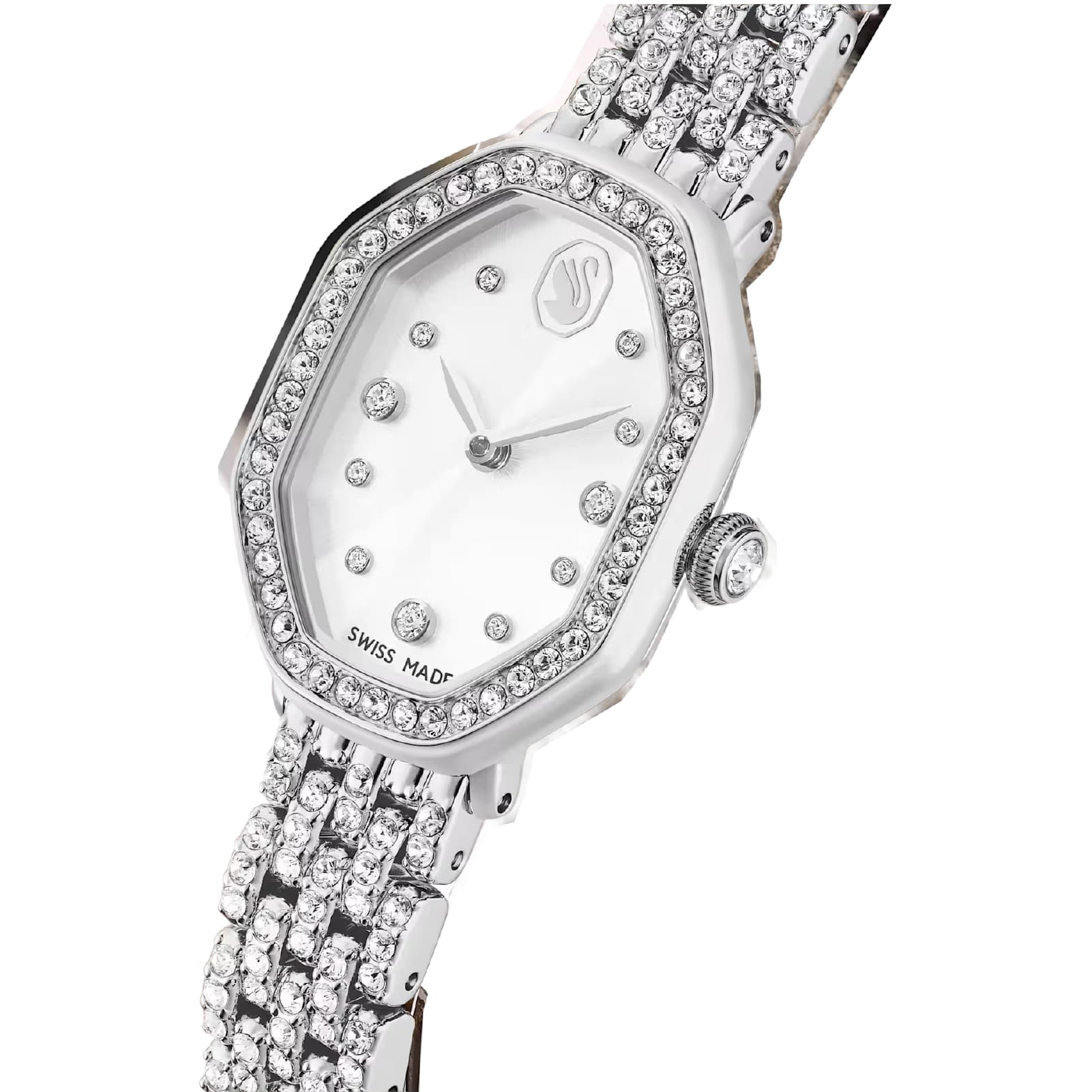 Orologio Swarovski Dextera octagon in acciaio e cristalli MISURA UNICA
