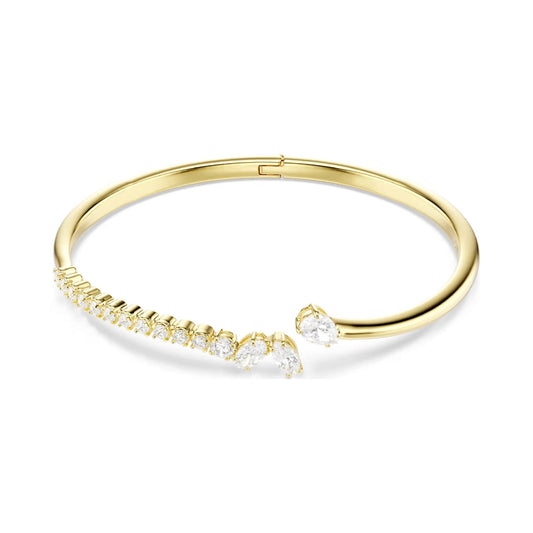 Bracciale rigido Swarovski Mesmera lega dorata e zirconi 16,8 cm