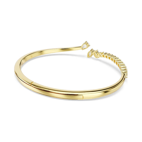 Bracciale rigido Swarovski Mesmera lega dorata e zirconi 16,8 cm