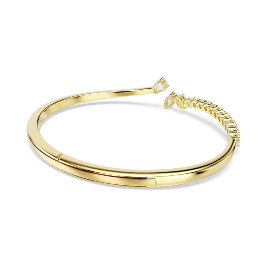 Bracciale rigido Swarovski Mesmera lega dorata e zirconi 16,8 cm
