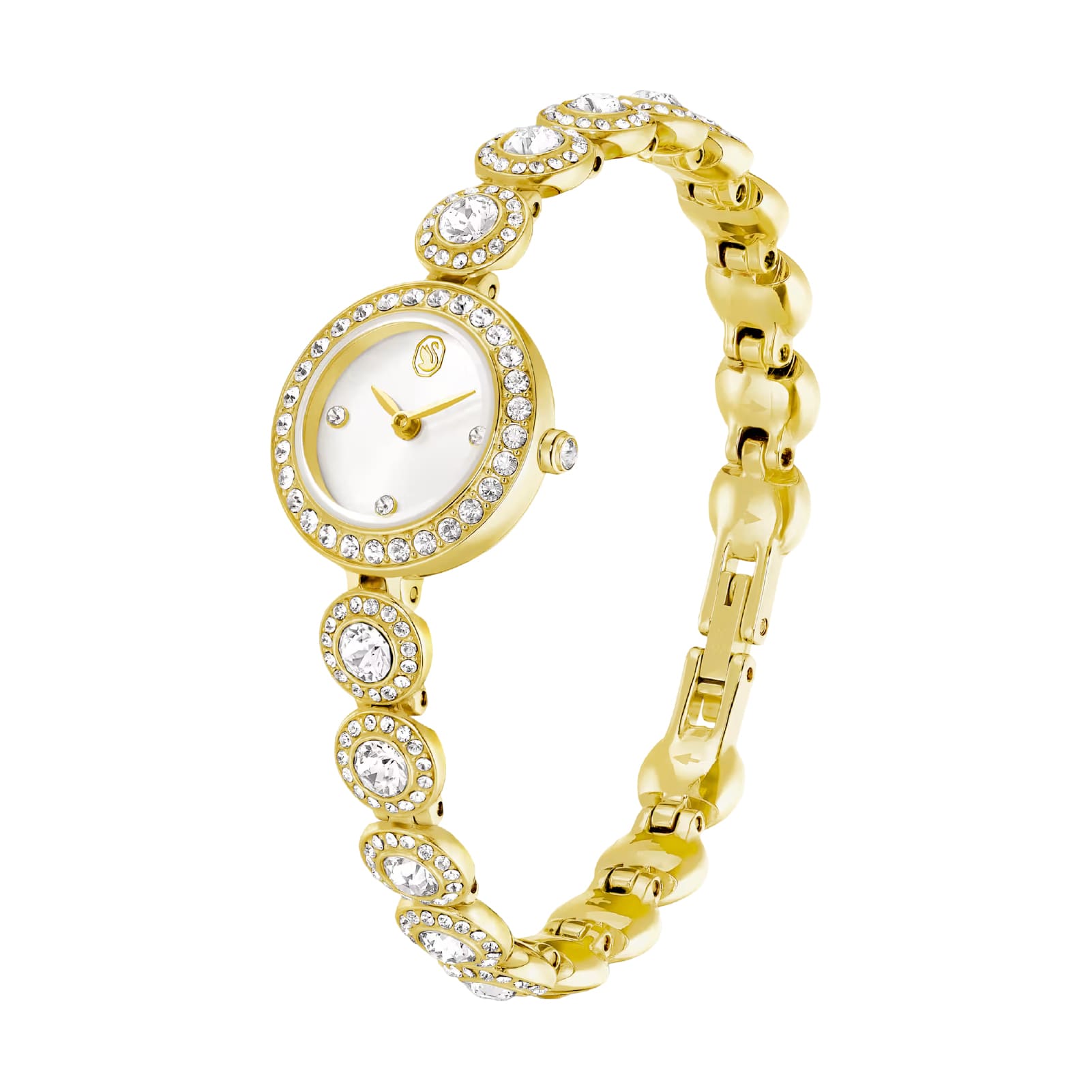 Orologio Swarovski Una Angelic in acciaio dorato e cristalli MISURA UNICA