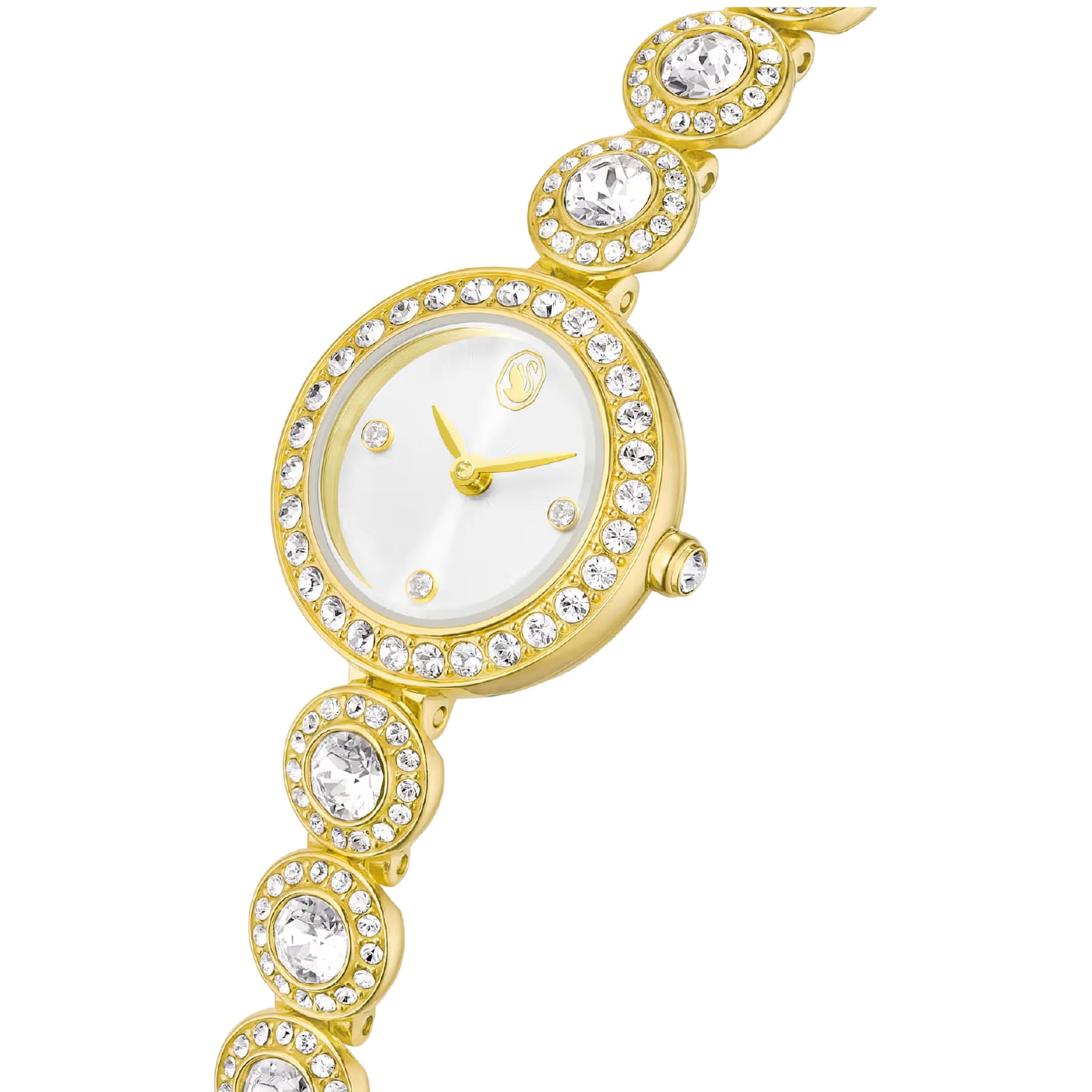 Orologio Swarovski Una Angelic in acciaio dorato e cristalli MISURA UNICA