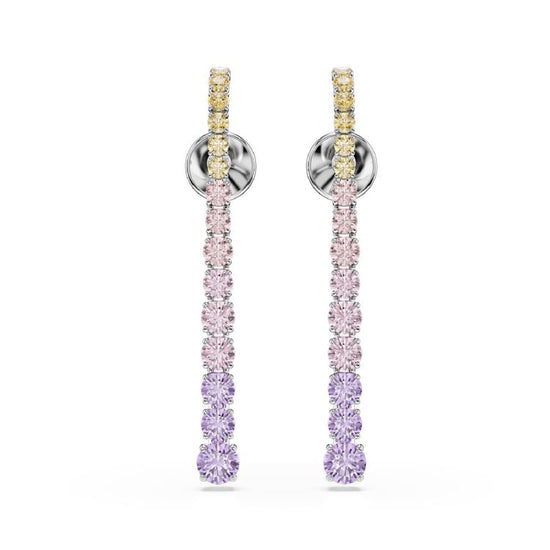 Orecchini pendenti Swarovski Matrix con cristalli multicolore MISURA UNICA