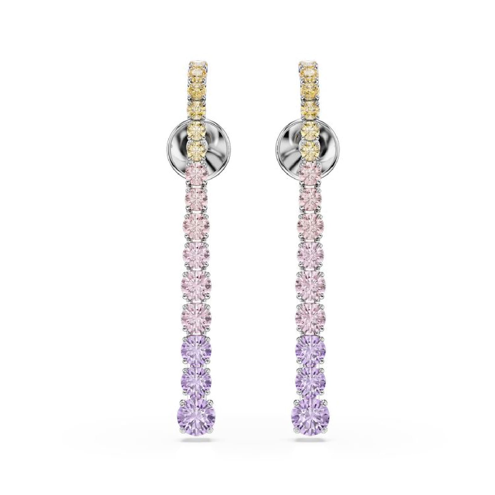 Orecchini pendenti Swarovski Matrix con cristalli multicolore MISURA UNICA