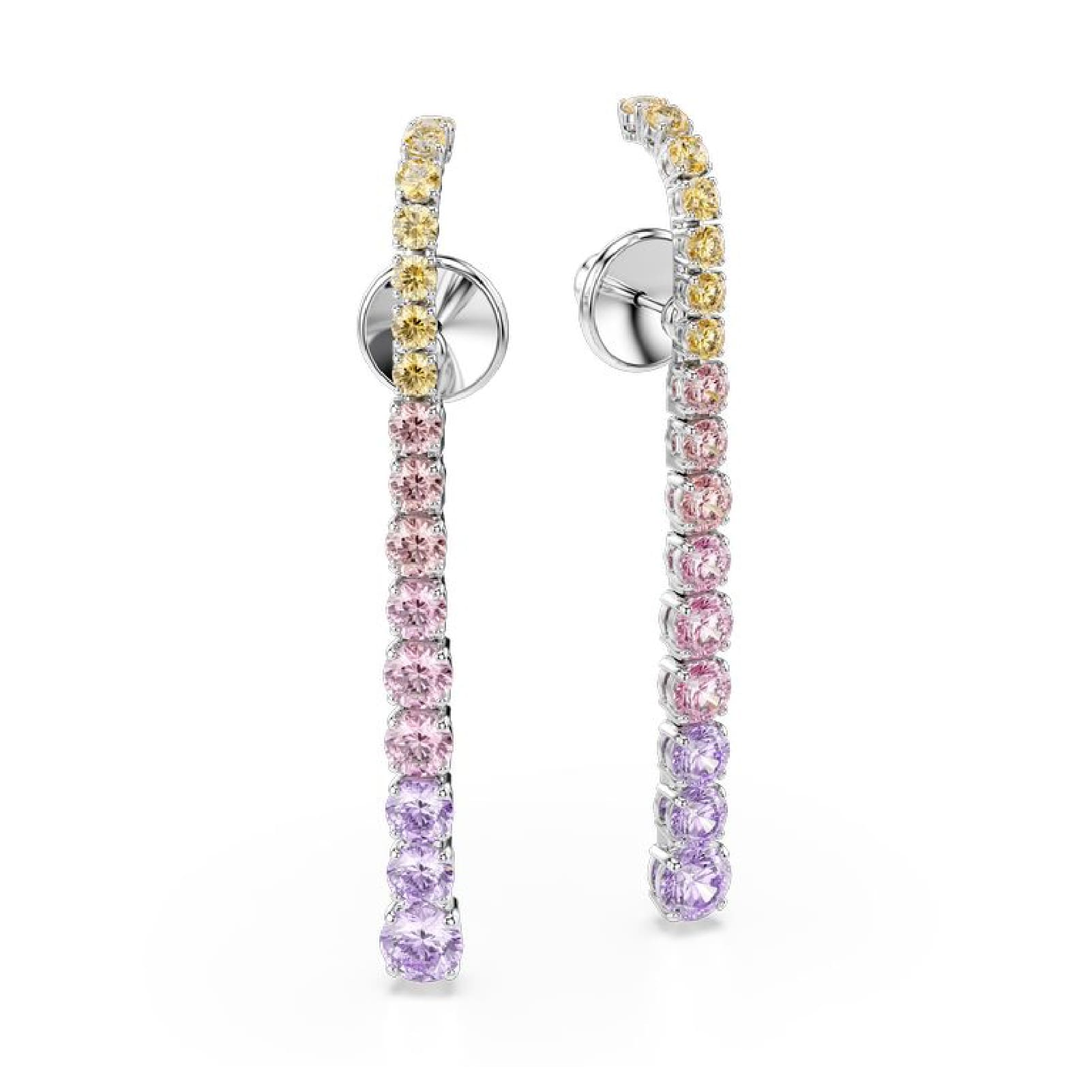 Orecchini pendenti Swarovski Matrix con cristalli multicolore MISURA UNICA