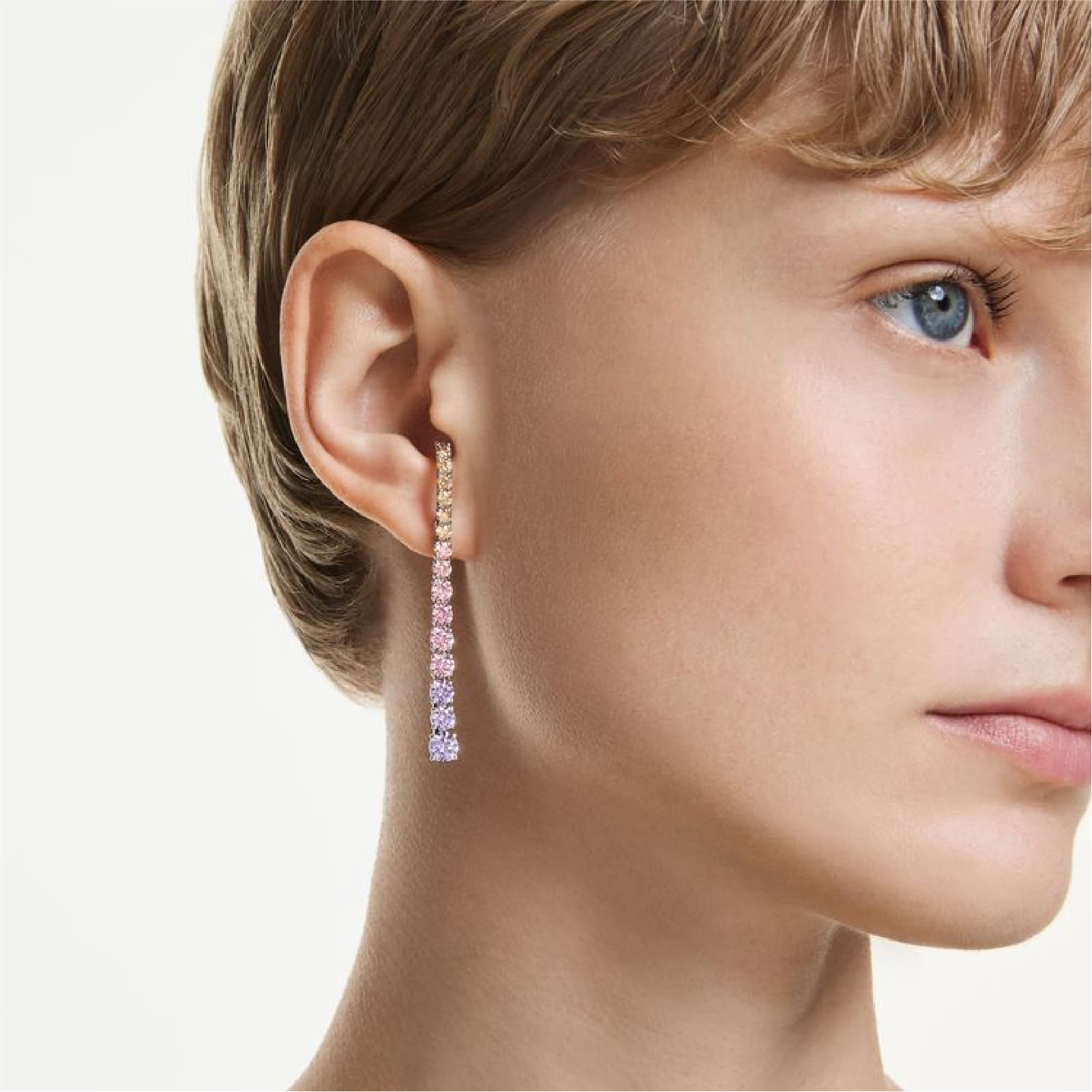 Orecchini pendenti Swarovski Matrix con cristalli multicolore MISURA UNICA