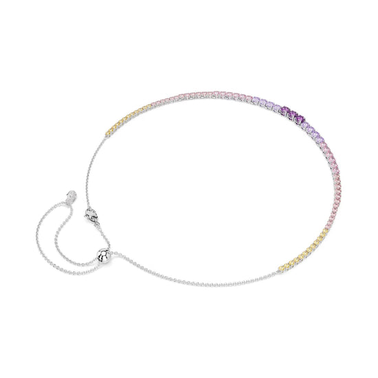 Collana Swarovski Matrix placcata rutenio e cristalli pastello MISURA UNICA