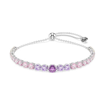 Bracciale Swarovski Matrix con cristalli round multicolore 24 cm