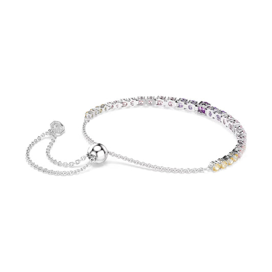Bracciale Swarovski Matrix con cristalli round multicolore 24 cm