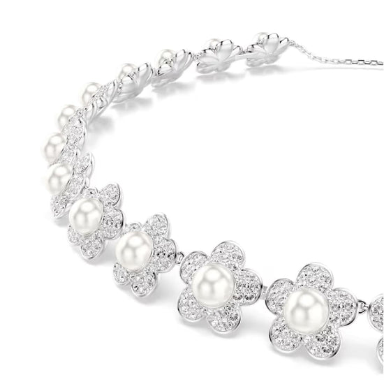 Collana girocollo Ariana Grande x Swarovski con fiori e perle MISURA UNICA