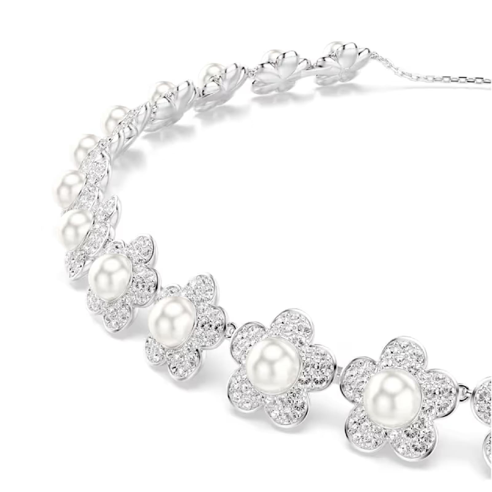 Collana girocollo Ariana Grande x Swarovski con fiori e perle MISURA UNICA
