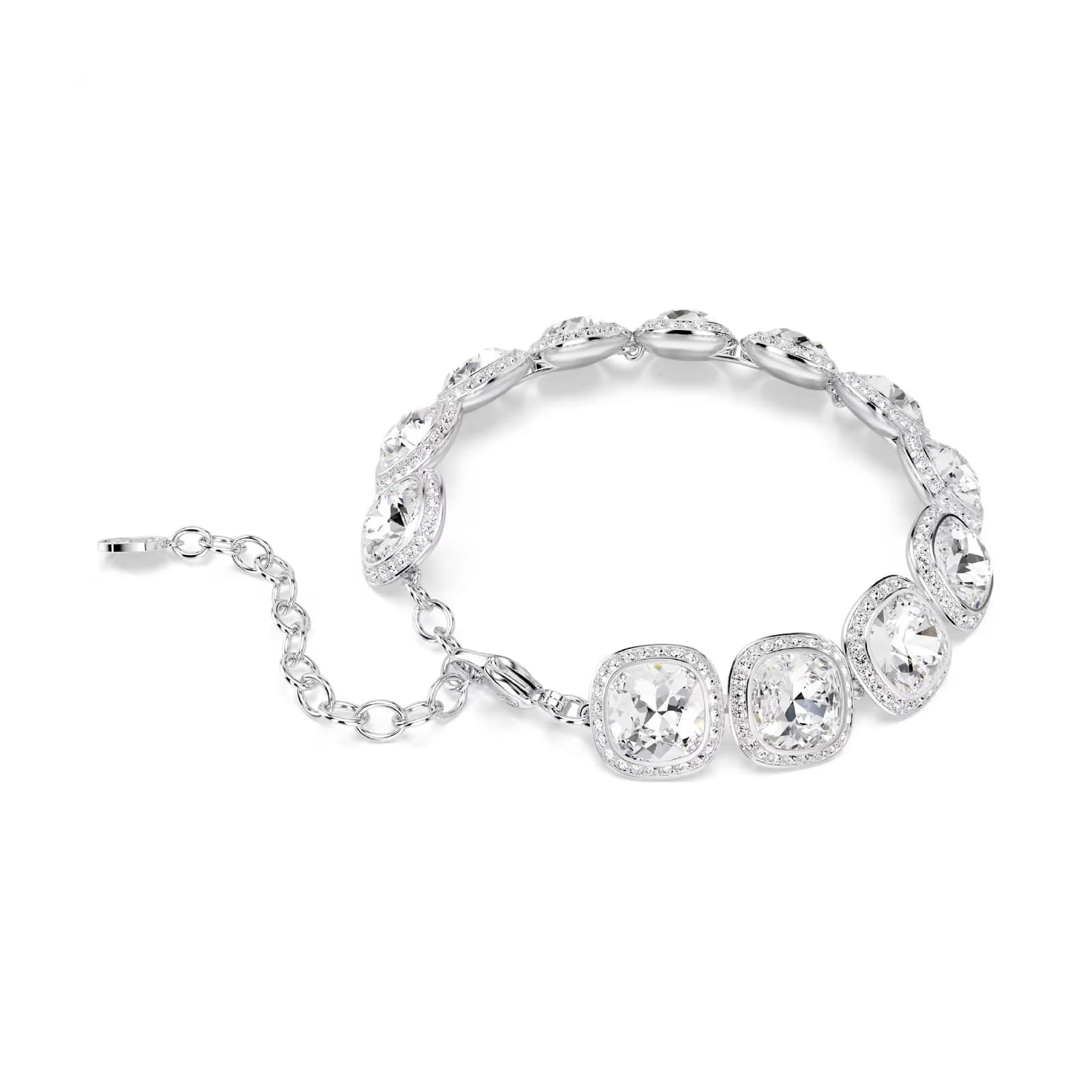 Bracciale Swarovski Una Angelic lega argento e cristalli Regolabile 15,5-20 cm