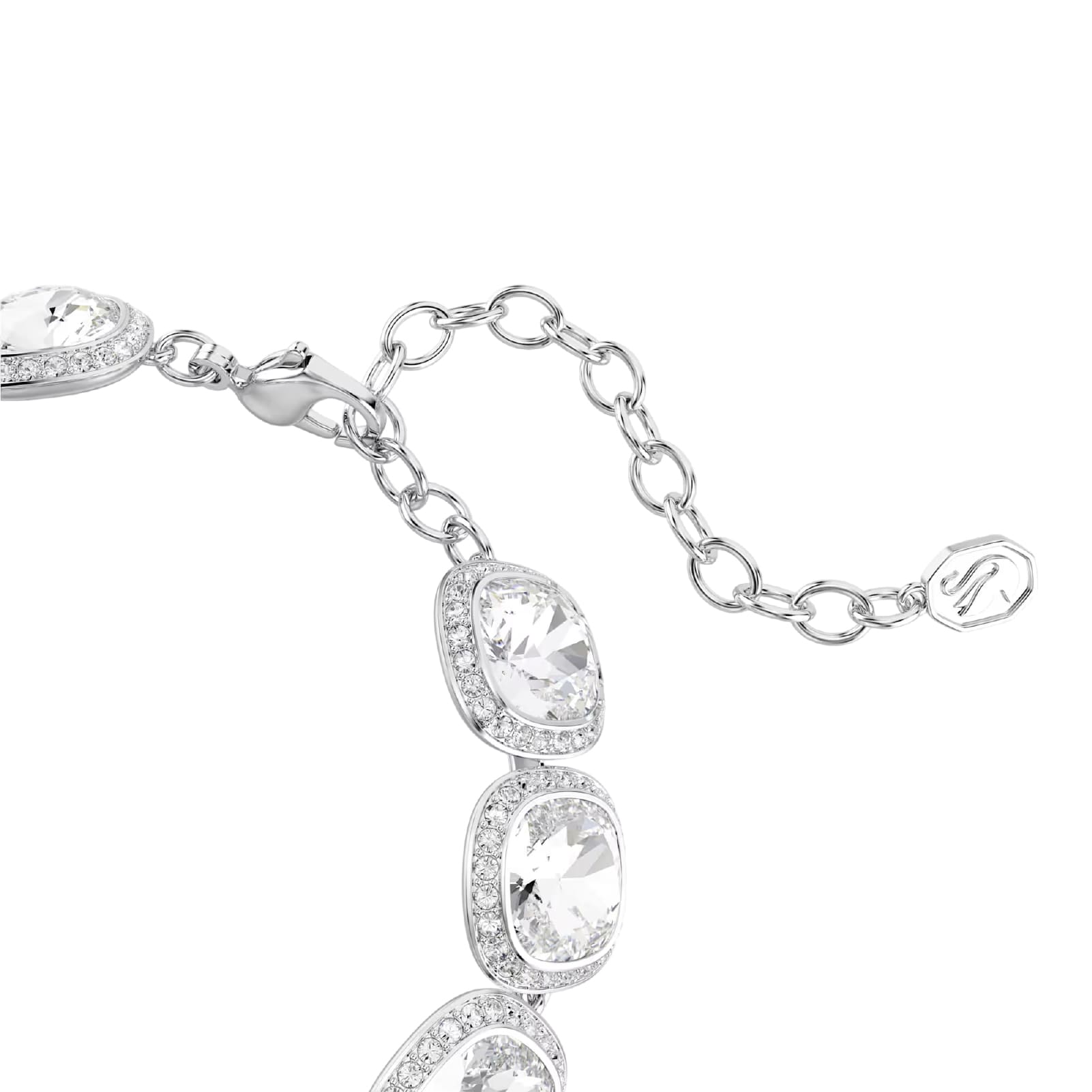 Bracciale Swarovski Una Angelic lega argento e cristalli Regolabile 15,5-20 cm