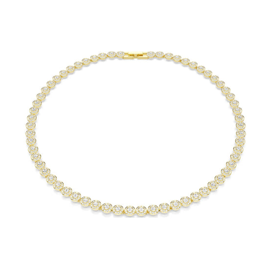 Collana girocollo Swarovski Una placcato rodio con cristalli MISURA UNICA